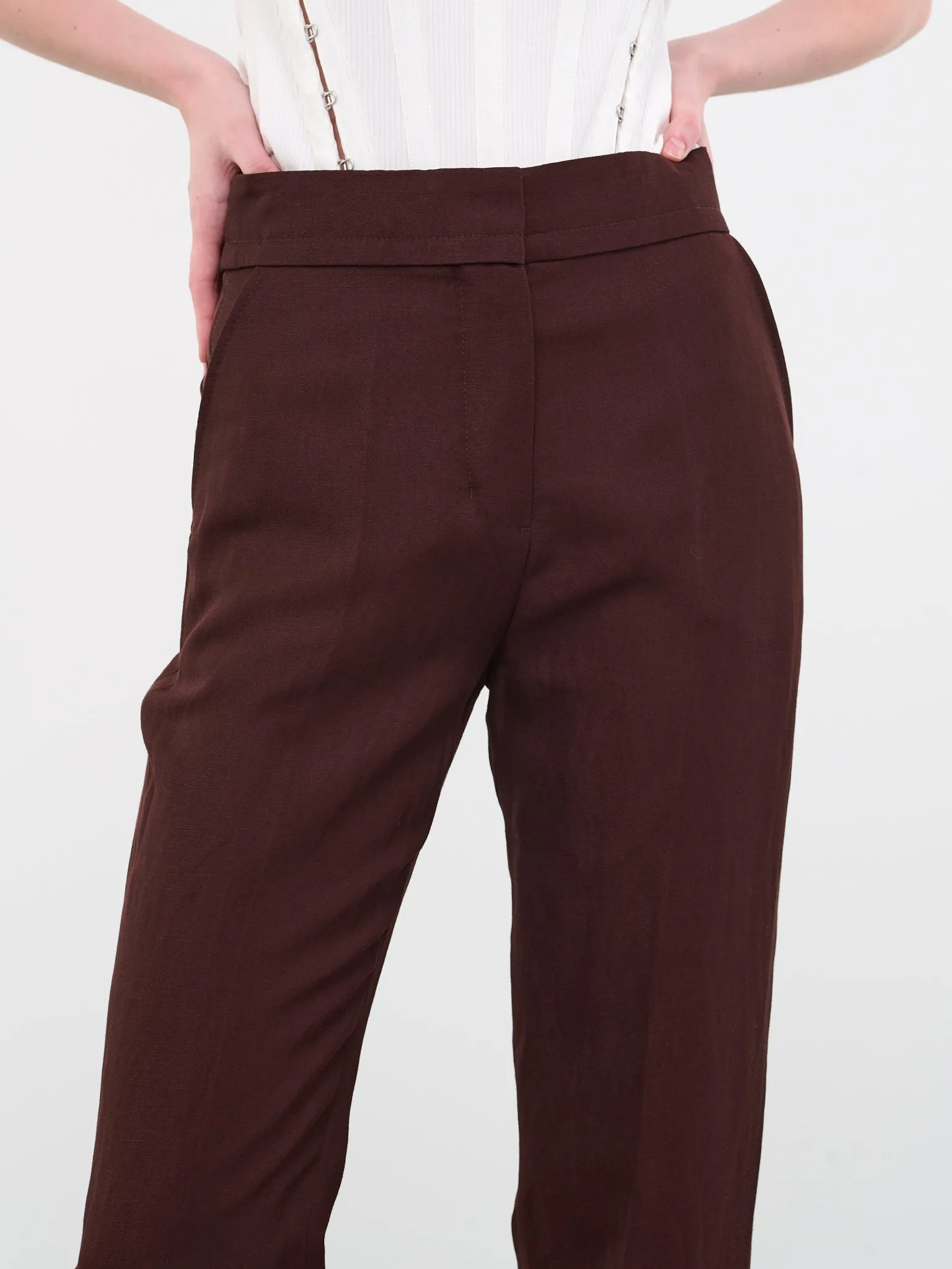 Le Pantalon Tibau (231PA038-1341-880-DARK-BROWN) sold by lorenzo product image thumbnail 4