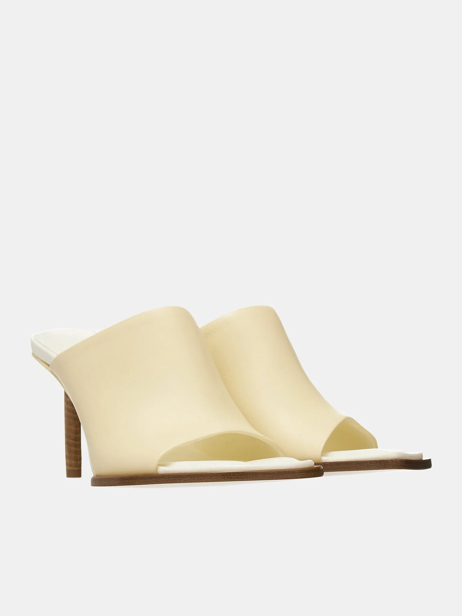 Les Mules Rond Carré (231FO047-3073-110-OFFWHITE) sold by lorenzo product image thumbnail 2