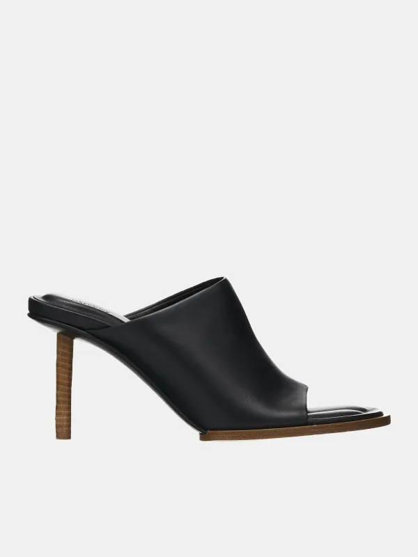 Les Mules Rond Carré (231FO047-3073-990-BLACK) made by Jacquemus