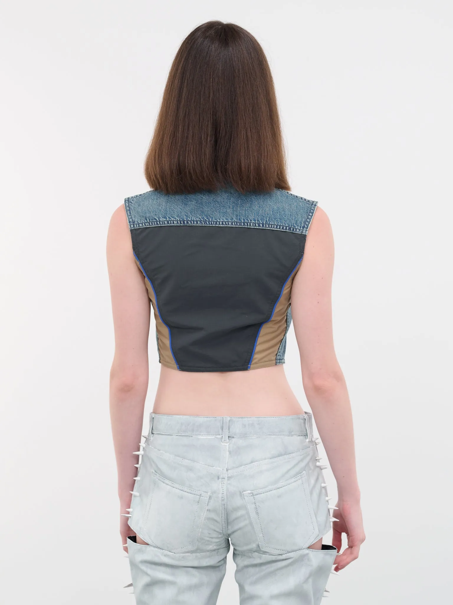 Denim Bustier Top (BWYP008-DEN001-4900-MID-BLUE) sold by lorenzo product image thumbnail 3