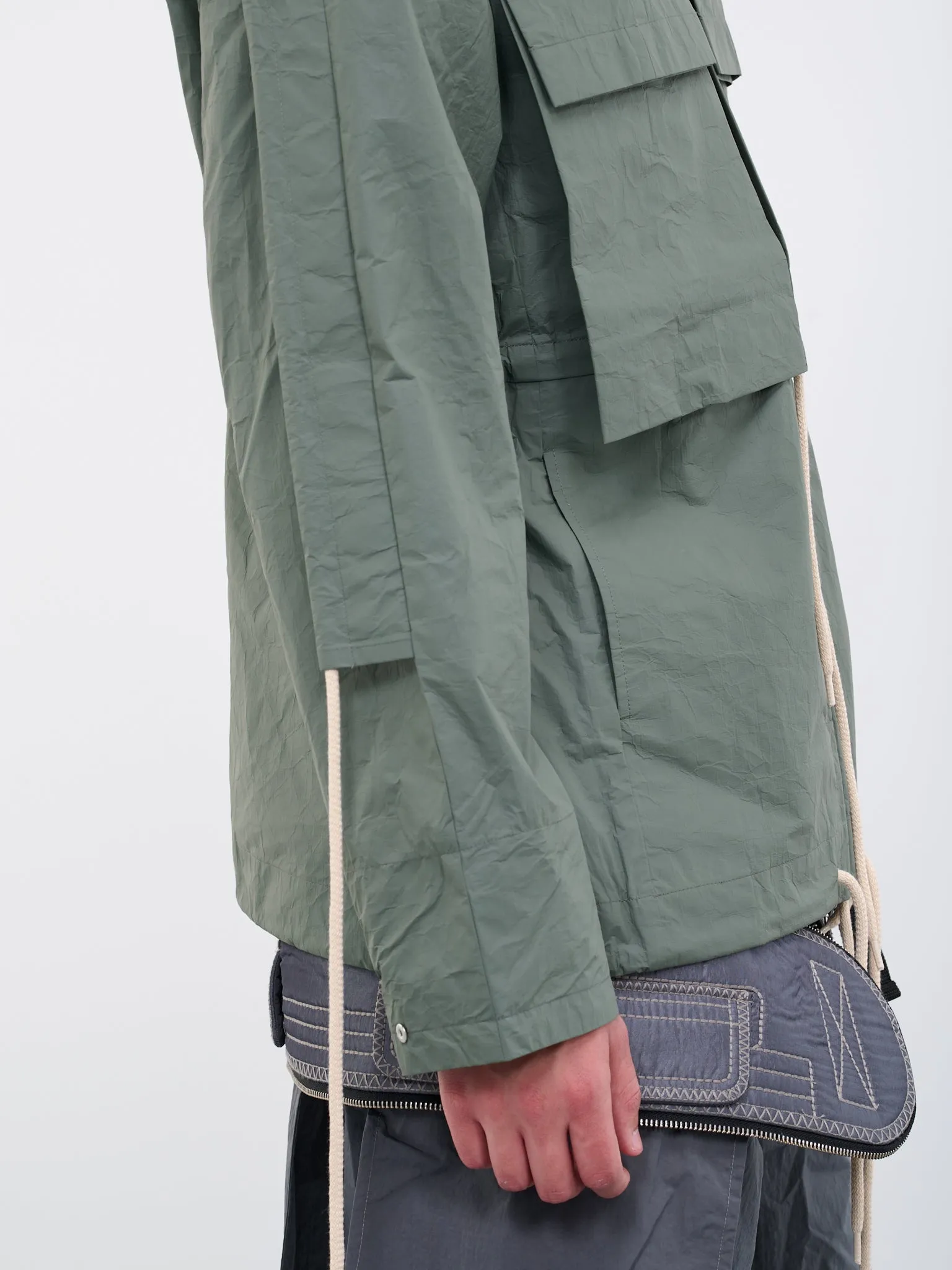 Drawstring Jacket (CG-CWOSHI23-GREEN) sold by lorenzo product image thumbnail 5