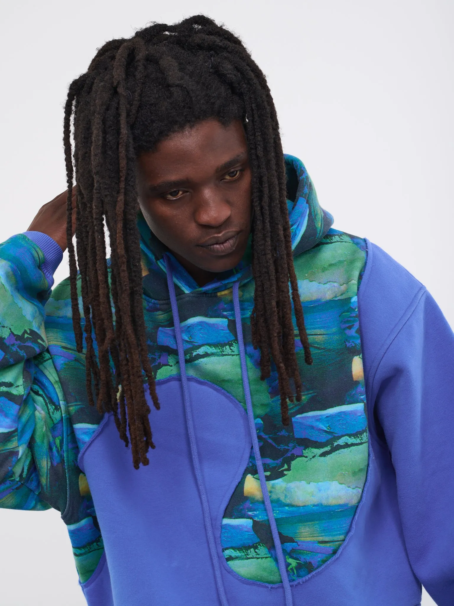 Sunset Swirl Hoodie (ERL06T038-GREEN-SUNSET) sold by lorenzo product image thumbnail 4