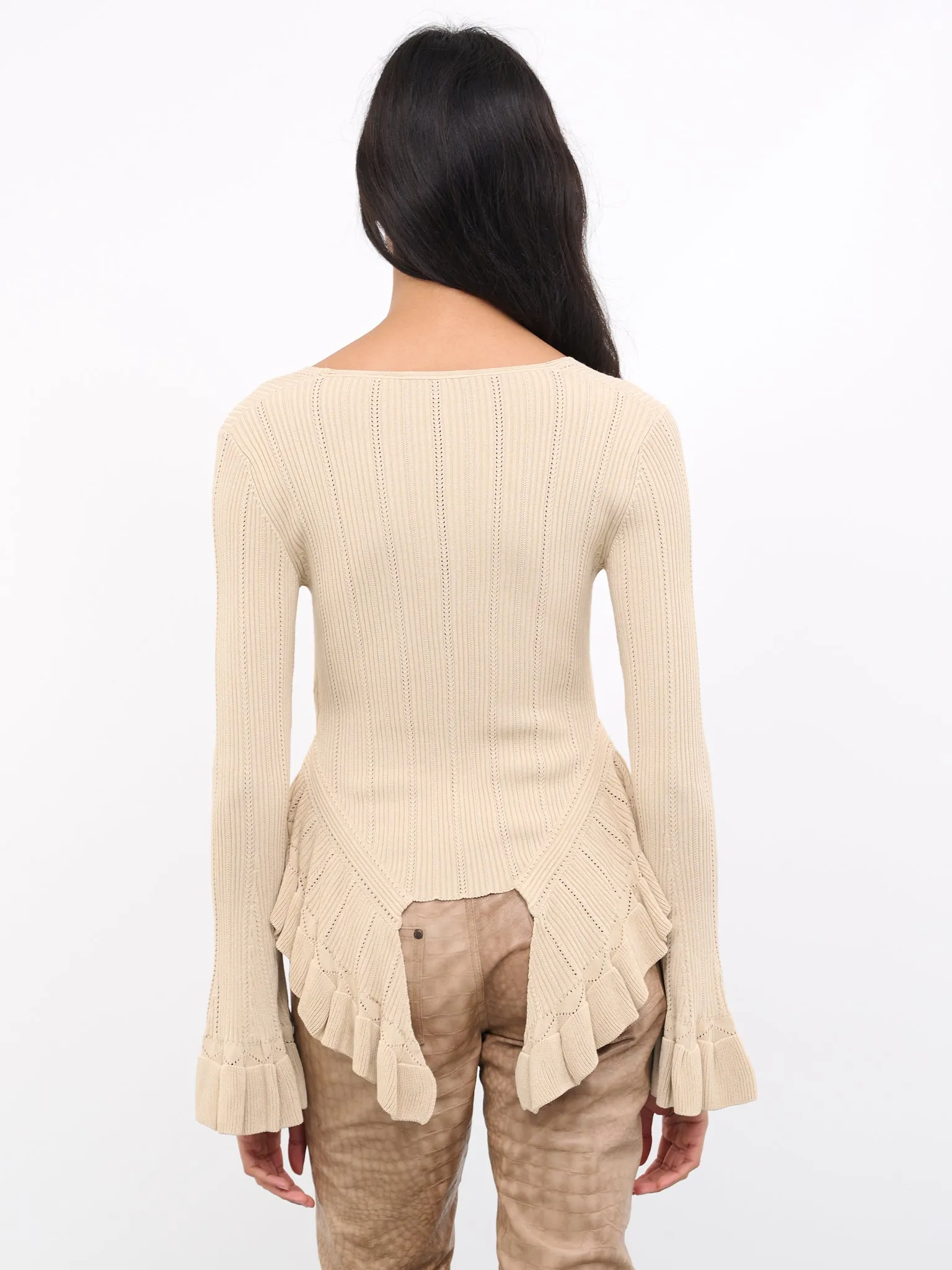 Rib Knit Top (4M004A-N0805-SABBIA) sold by lorenzo product image thumbnail 3