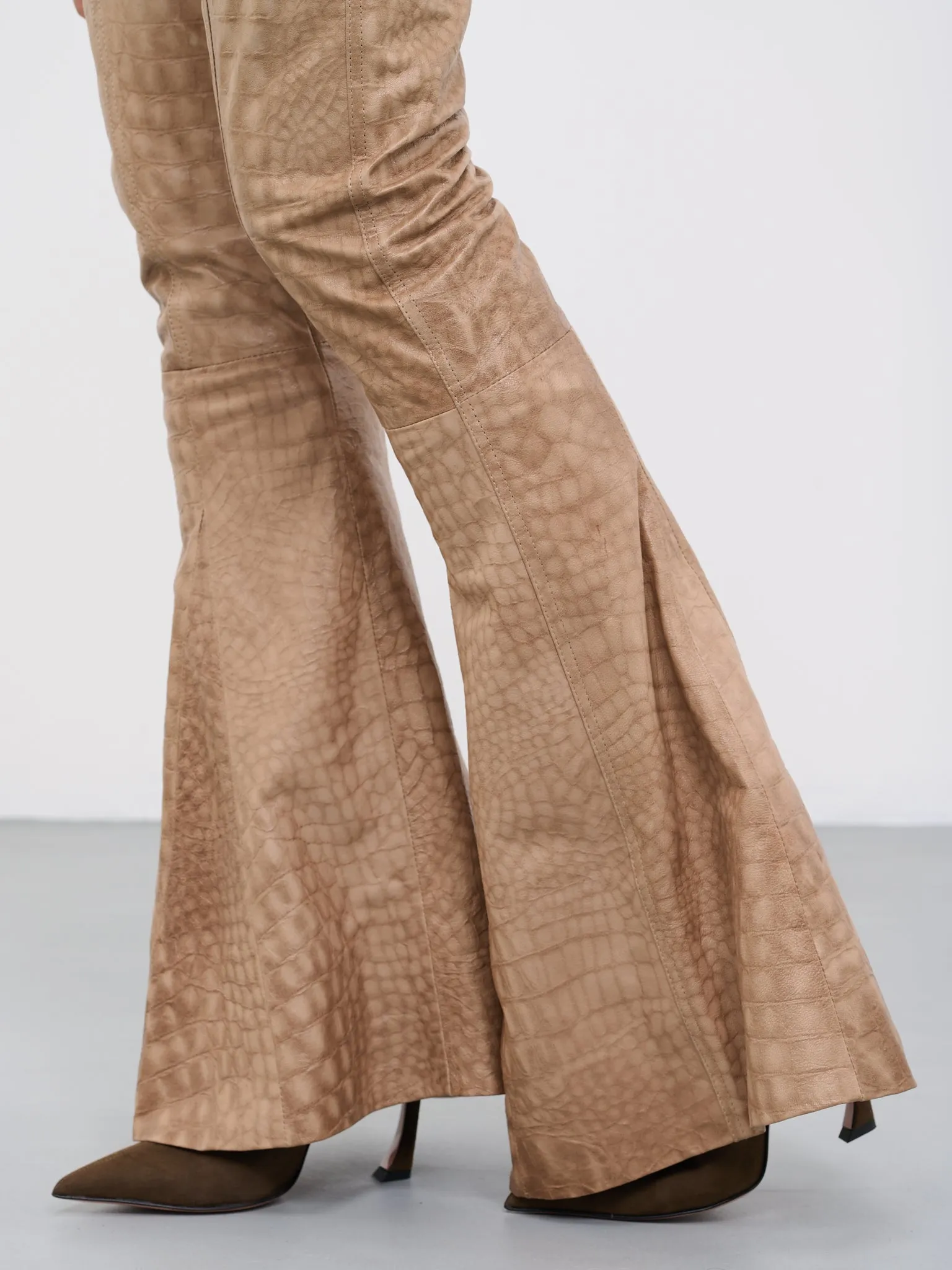 Bell Bottom Croc Pants (4L009A-C8235-WARM-SAND-OT) sold by lorenzo product image thumbnail 5