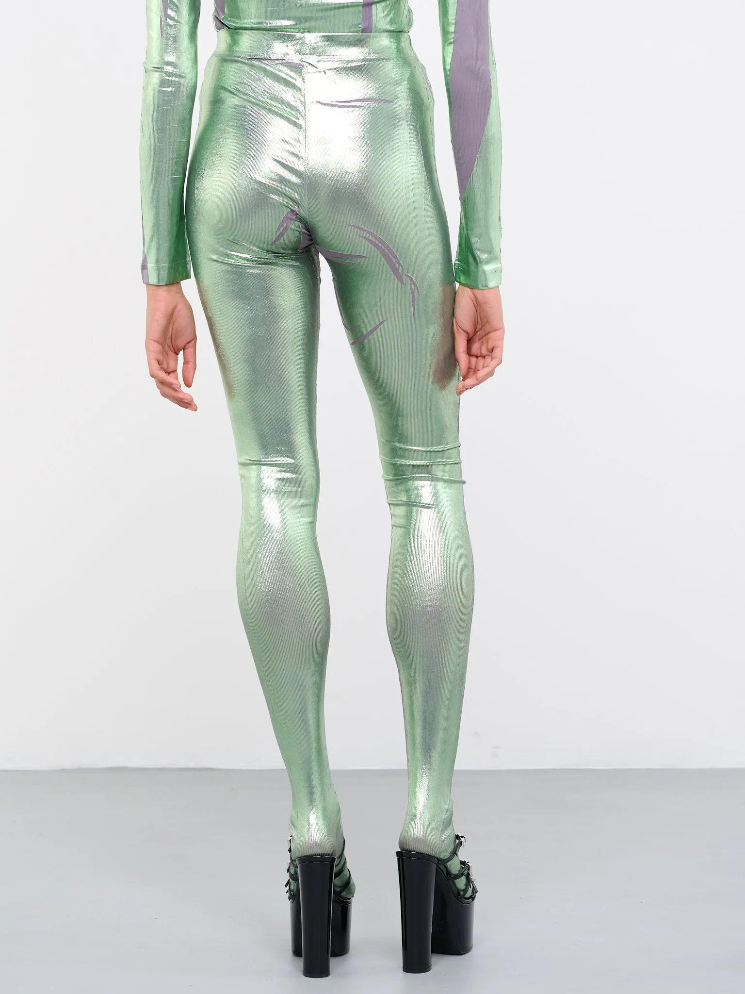 P-Koll-H1 Metallic Leggings (P-KOLL-H1-LIGHT-GREEN) sold by lorenzo product image thumbnail 3