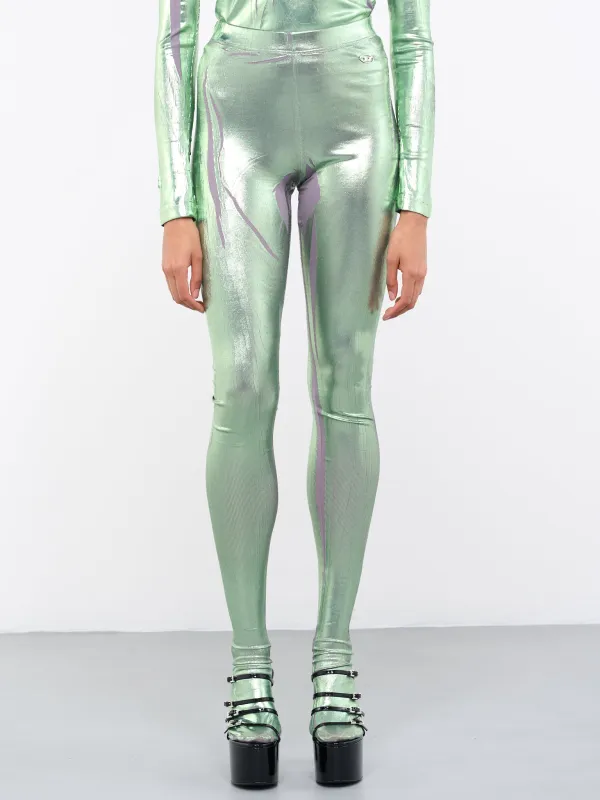 P-Koll-H1 Metallic Leggings (P-KOLL-H1-LIGHT-GREEN) sold by lorenzo