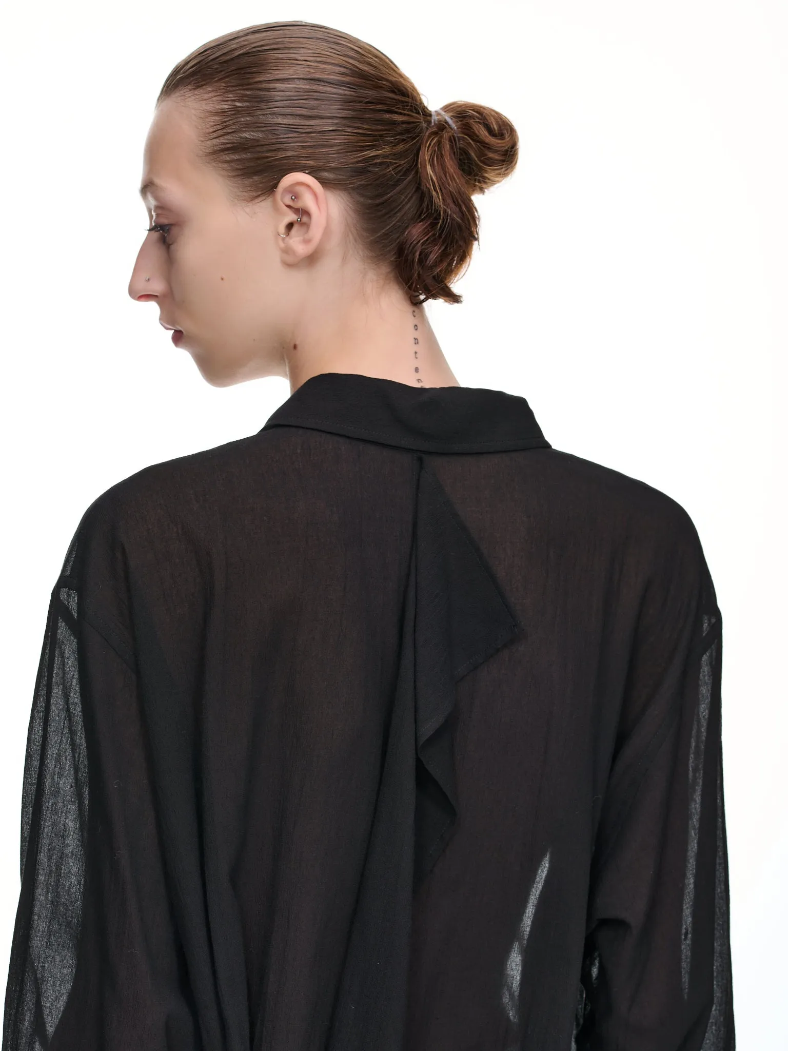 Layered Chiffon Blouse (FZ-B09-003-02-BLACK) sold by lorenzo product image thumbnail 5