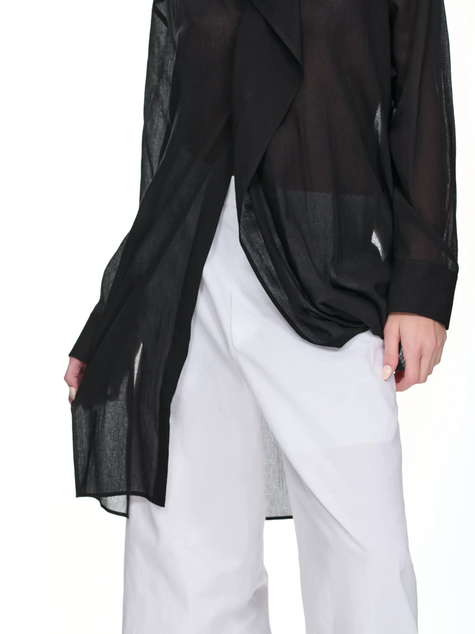 Layered Chiffon Blouse (FZ-B09-003-02-BLACK) sold by lorenzo product image thumbnail 4