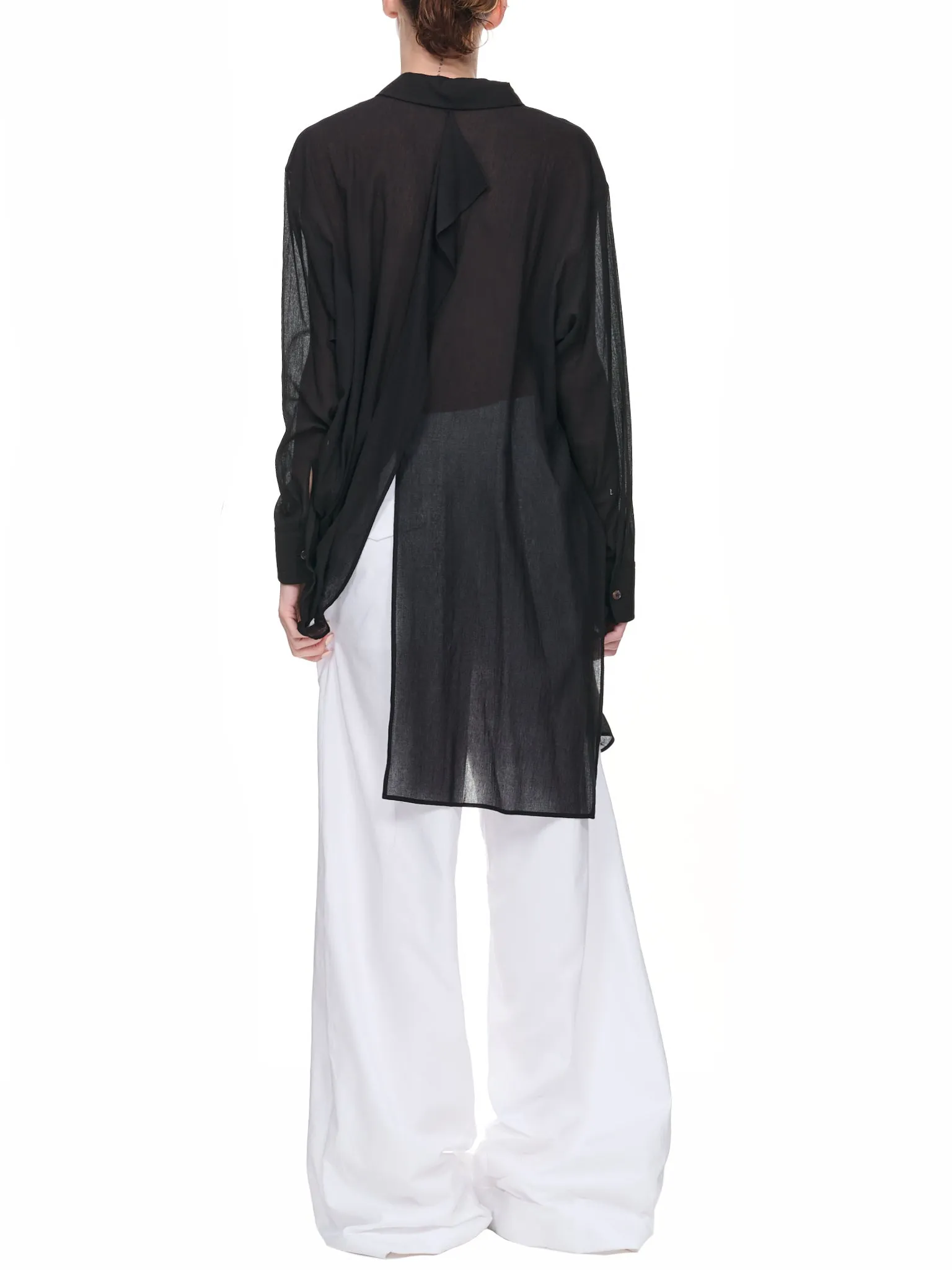 Layered Chiffon Blouse (FZ-B09-003-02-BLACK) sold by lorenzo product image thumbnail 3