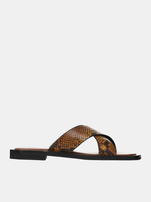 Cross Sandals (WBM40511A-17040-533-CUOIO) sold by lorenzo