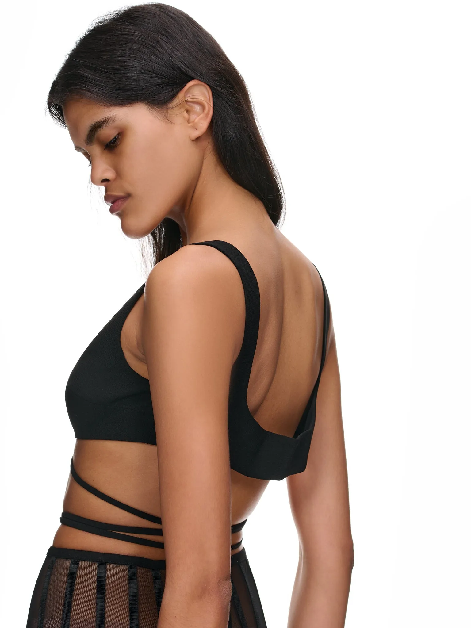 Lace Bra Top (02FW21-LACE-DOWN-BLACK) sold by lorenzo product image thumbnail 5