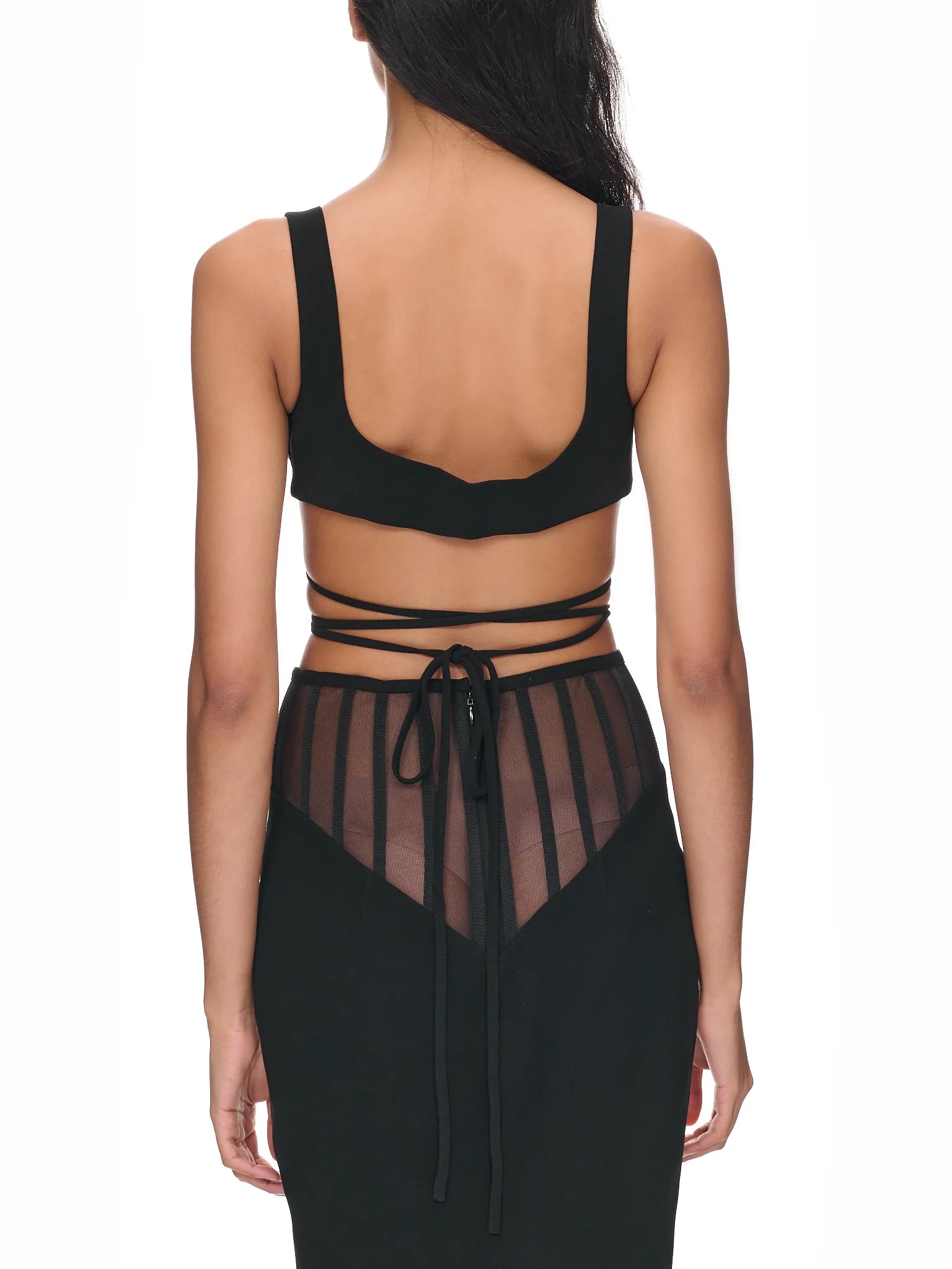 Lace Bra Top (02FW21-LACE-DOWN-BLACK) sold by lorenzo product image thumbnail 3