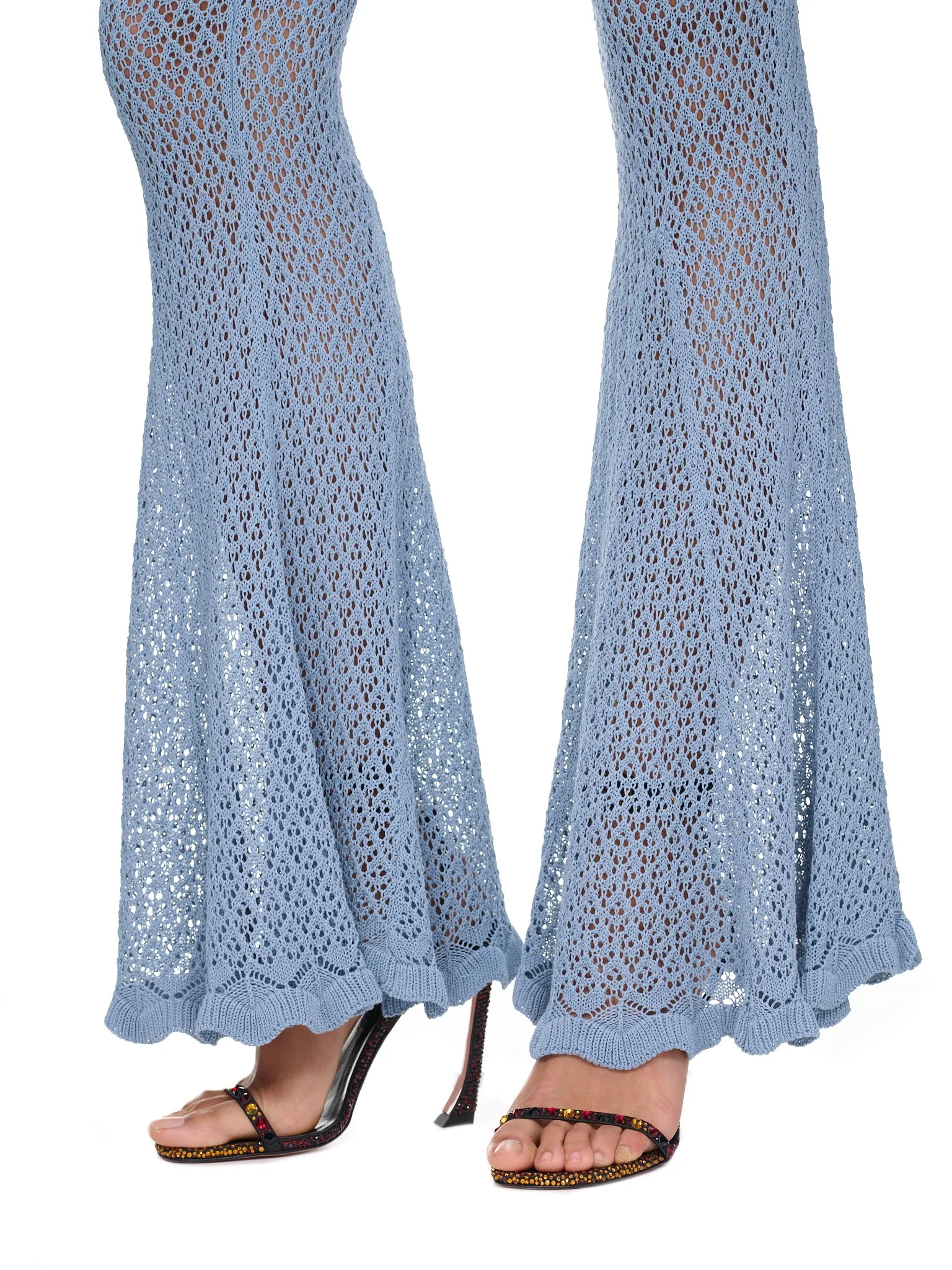 Crochet Flared Pants (4P002A-N0946-TICINO) sold by lorenzo product image thumbnail 5