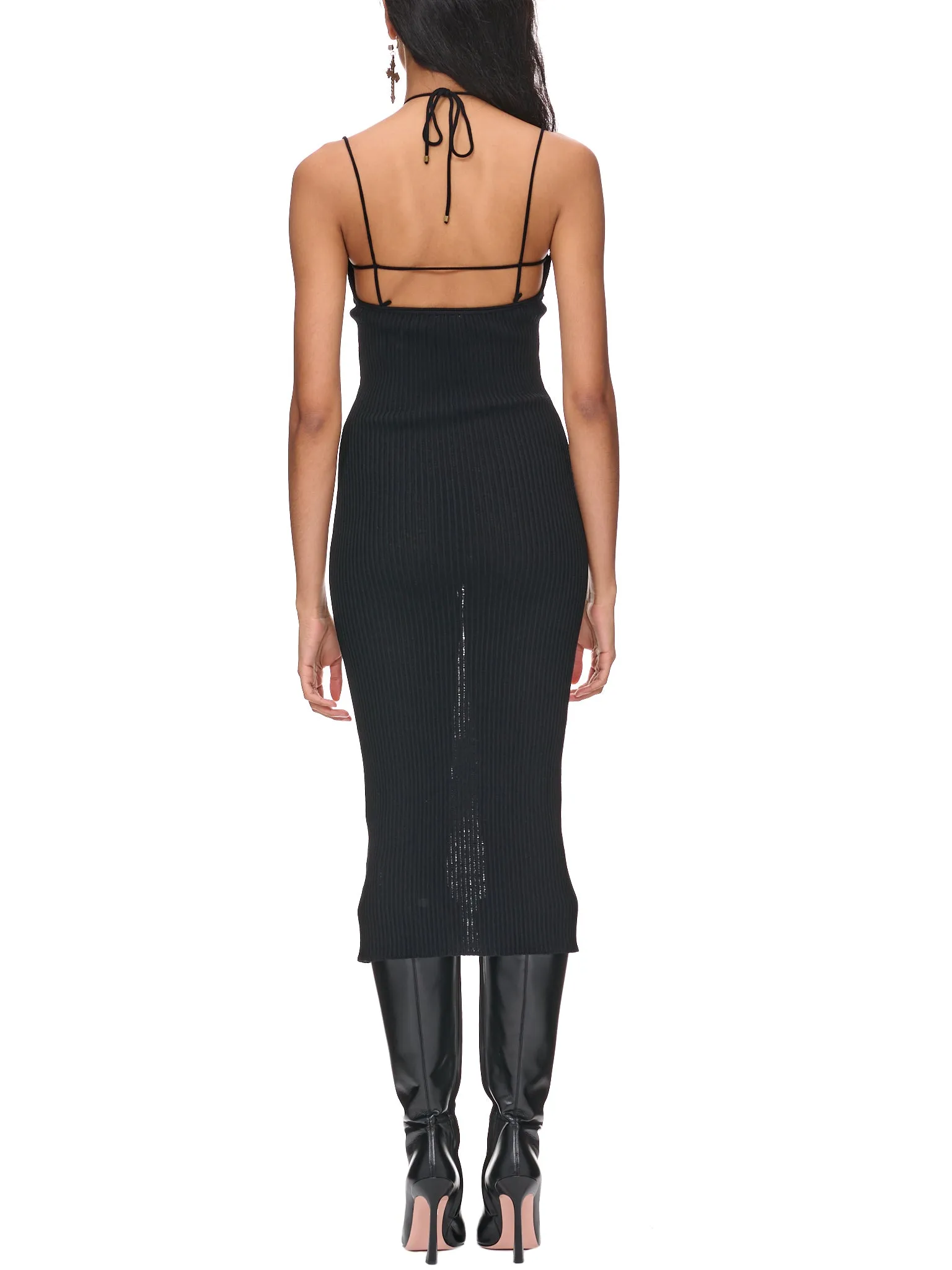 Rib Midi Dress (4A023A-N0990-NERO) sold by lorenzo product image thumbnail 3