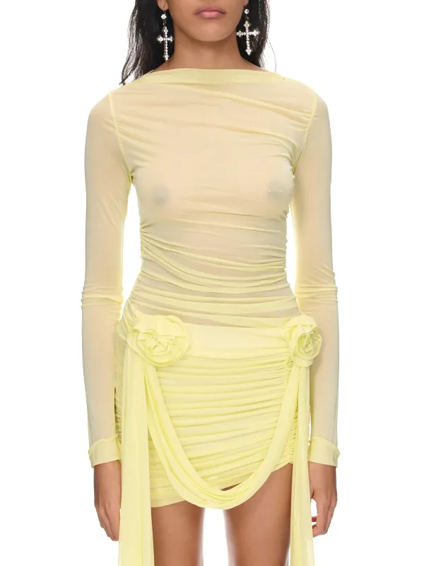 Pleated Blouse (4C009A-N0220-LUCE-DEL-SOL) sold by lorenzo