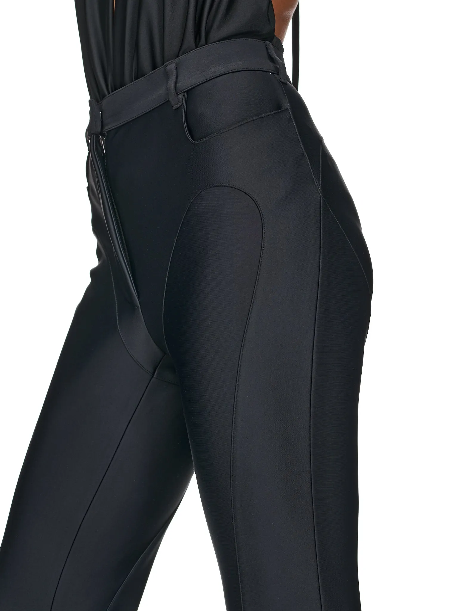 Flared Illusion Pants (1PA038260B-B1999-BLACK-BIMATER) sold by lorenzo product image thumbnail 4