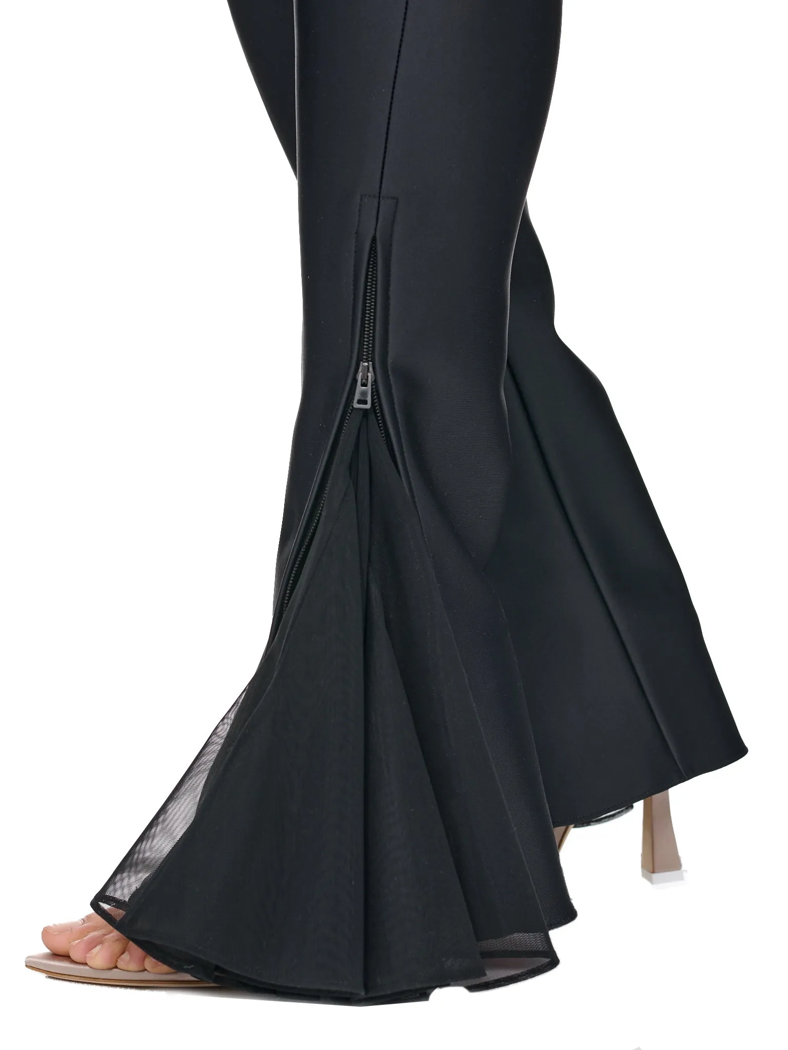 Flared Illusion Pants (1PA038260B-B1999-BLACK-BIMATER) sold by lorenzo product image thumbnail 5