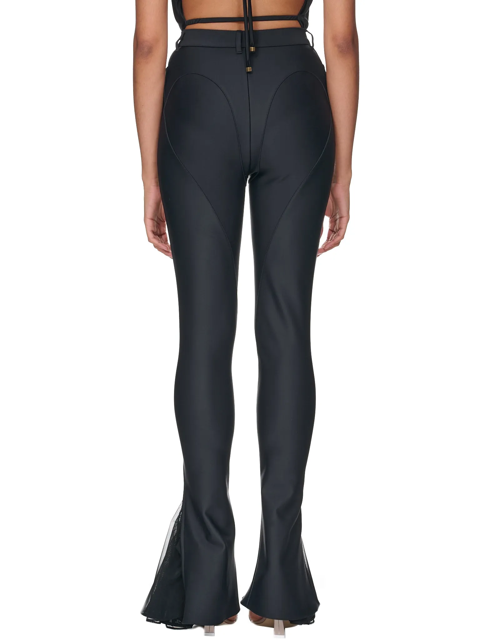 Flared Illusion Pants (1PA038260B-B1999-BLACK-BIMATER) sold by lorenzo product image thumbnail 3