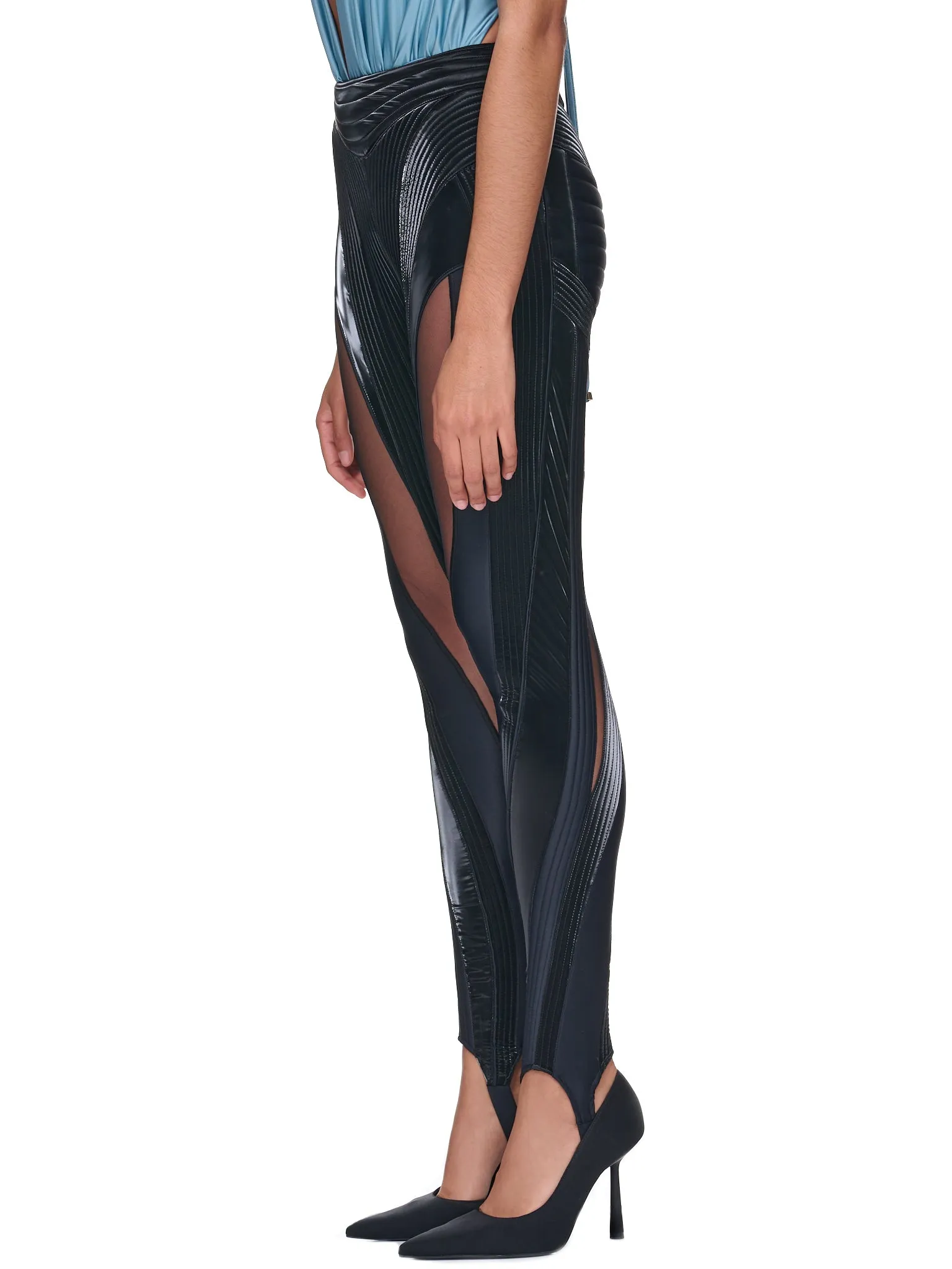 Quilted Illusion Leggings (1PA0385842-B1999-BLACK-BIMATER) sold by lorenzo product image thumbnail 2