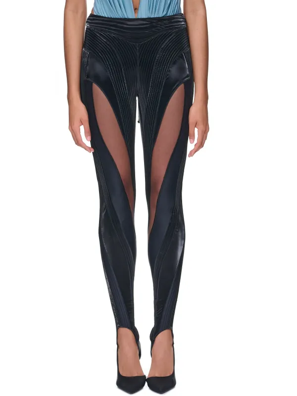Quilted Illusion Leggings (1PA0385842-B1999-BLACK-BIMATER) sold by lorenzo