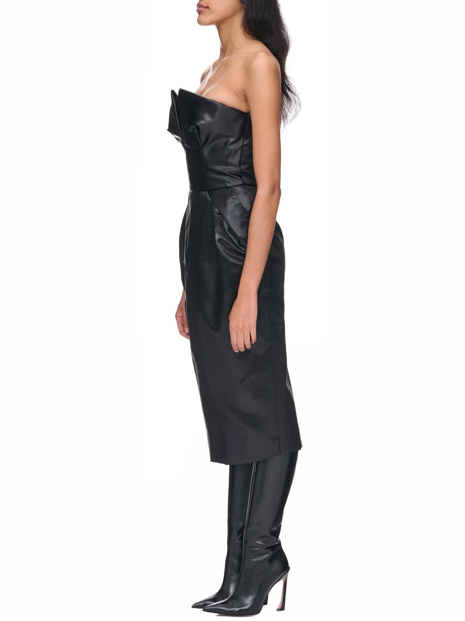 Slit Dress (S51DD0001-S60532-900-BLACK) sold by lorenzo product image thumbnail 2