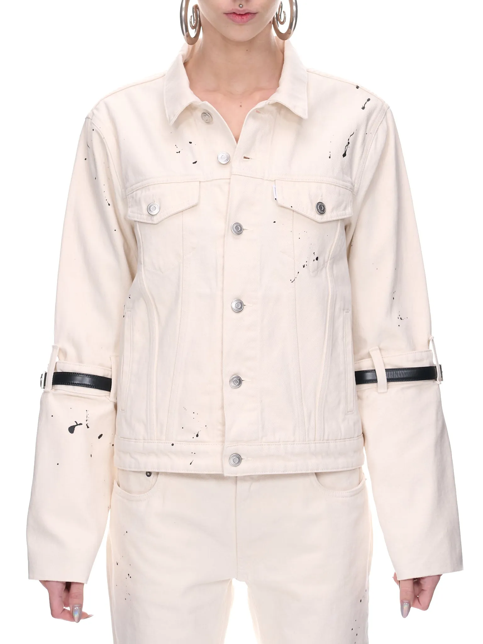 Hybrid Denim Jacket (COPBL10246-WHITE) sold by lorenzo