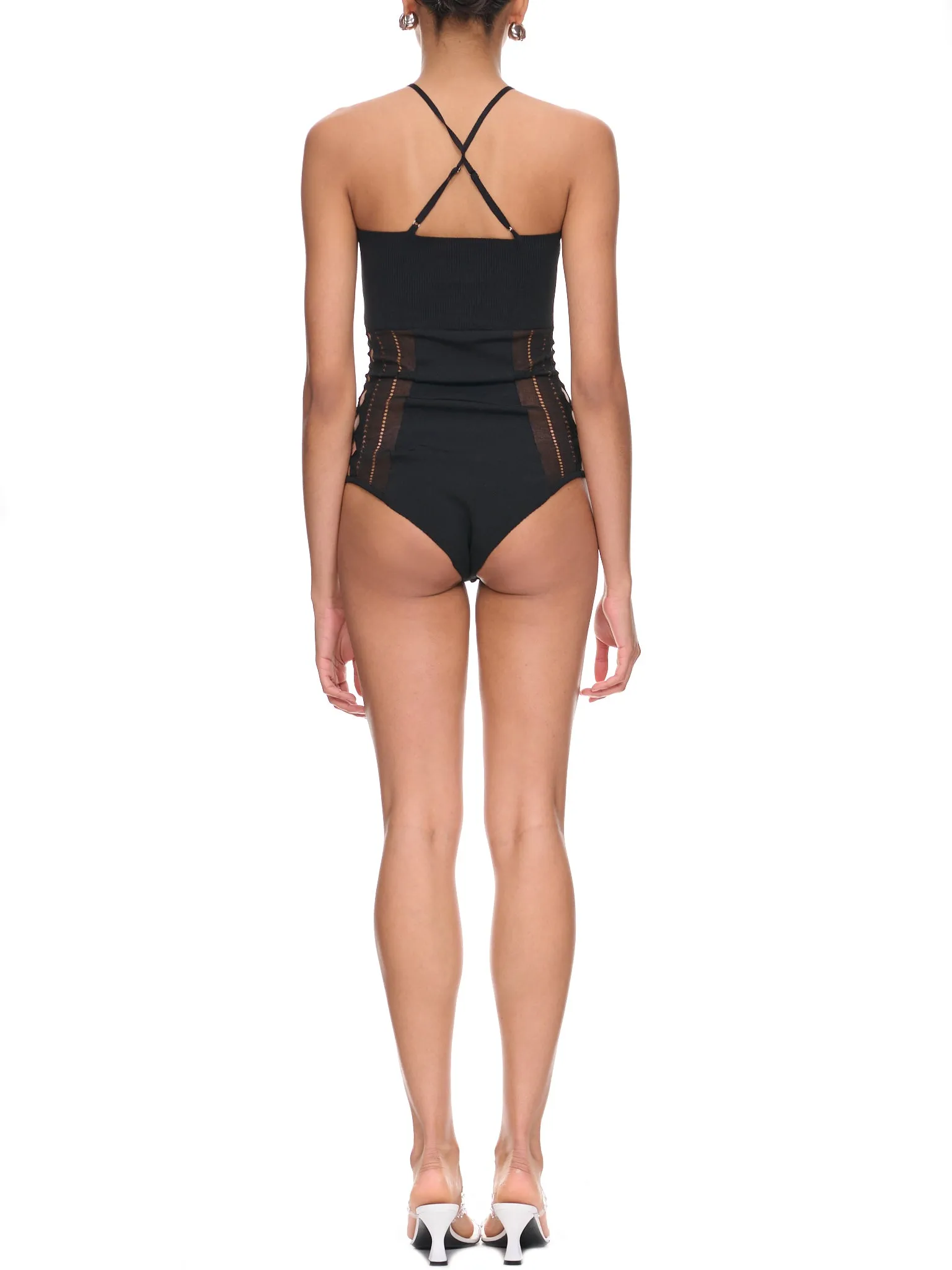 Hole Knit Bodysuit (FTC232-0705-BLACK) sold by lorenzo product image thumbnail 3