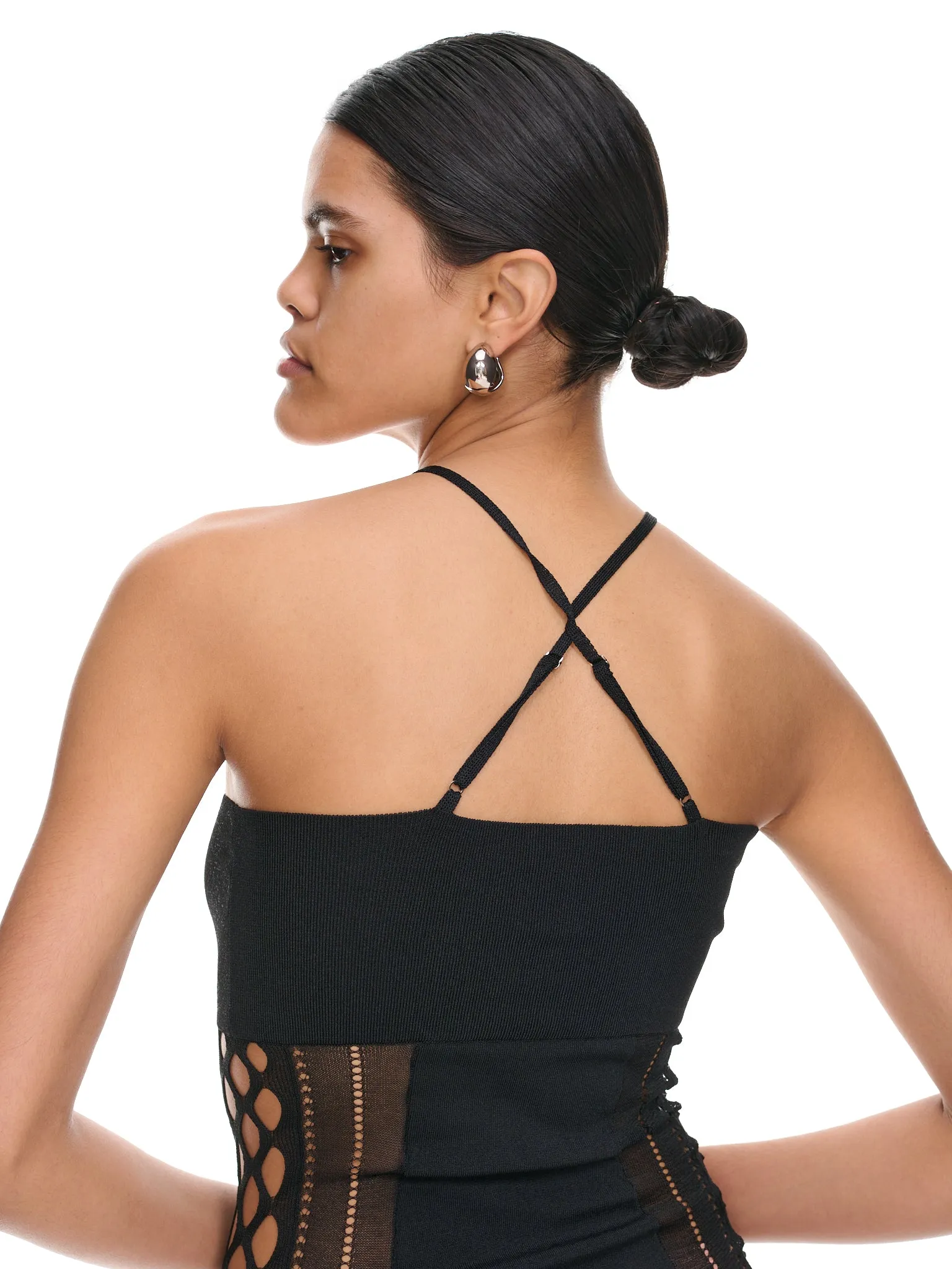 Hole Knit Bodysuit (FTC232-0705-BLACK) sold by lorenzo product image thumbnail 5