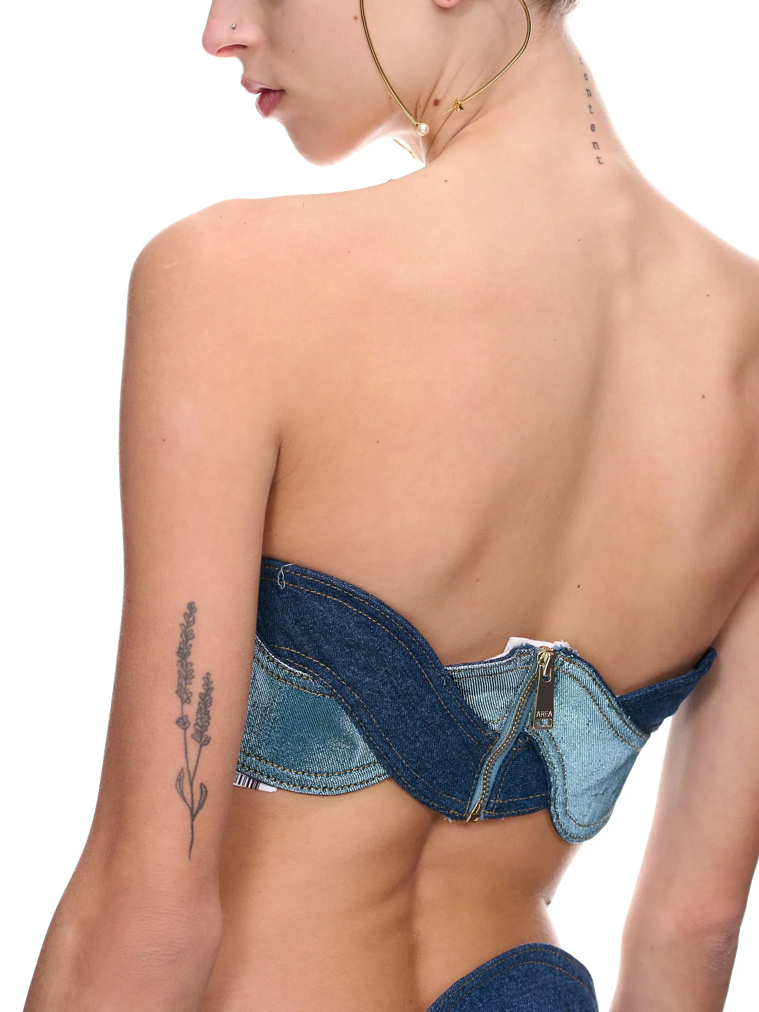 Denim Rope Bandeau Top (2301T02183-LIGHT-BLUE) sold by lorenzo product image thumbnail 5