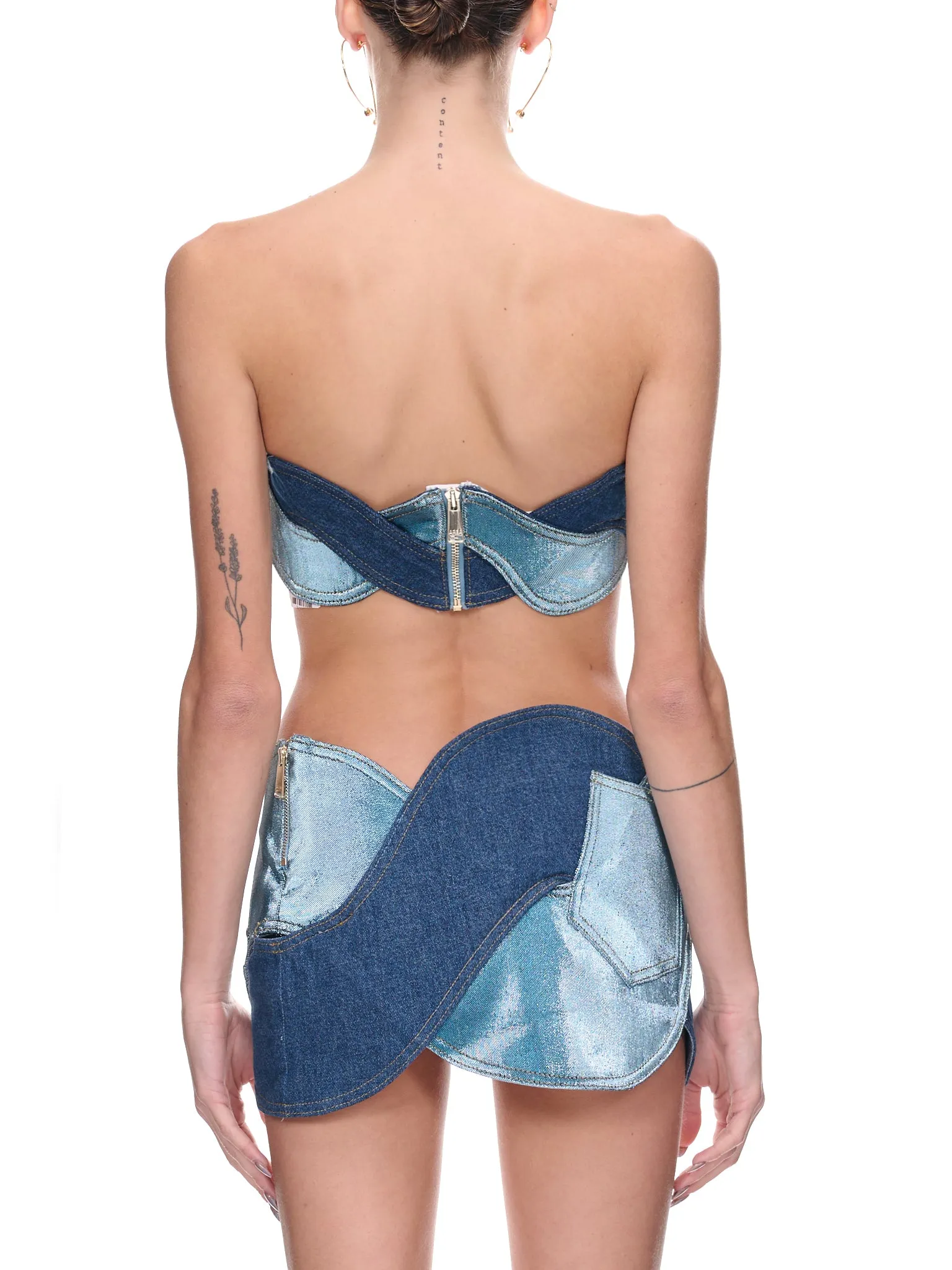 Denim Rope Bandeau Top (2301T02183-LIGHT-BLUE) sold by lorenzo product image thumbnail 3