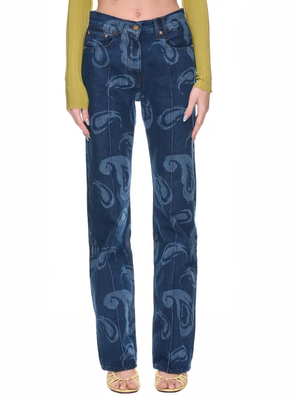 Le De Nîmes Bordado (231DE014-1015-3DF-PRINT-BLUE-P) sold by lorenzo