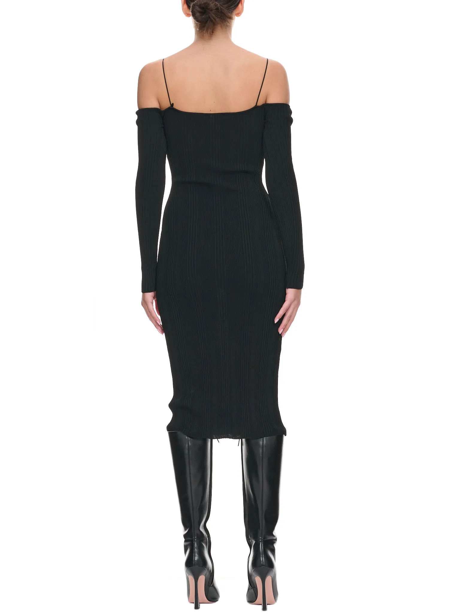 Knit Lace Dress (2A312A-N0990-BLACK) sold by lorenzo product image thumbnail 3