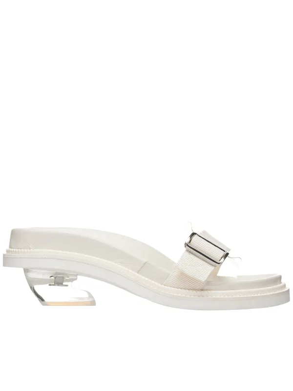 Perspex Heel Slides (LH11-0743-CLEAR) made by Simone Rocha