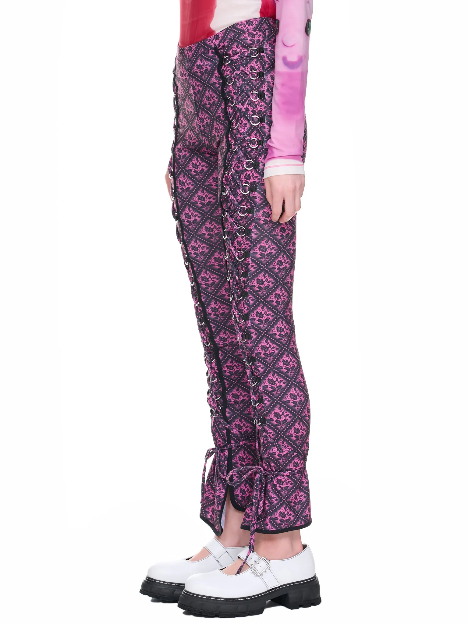 Gardenia Pants (5118-GARDENIA-WRAP-PINK-BLACK) sold by lorenzo product image thumbnail 2