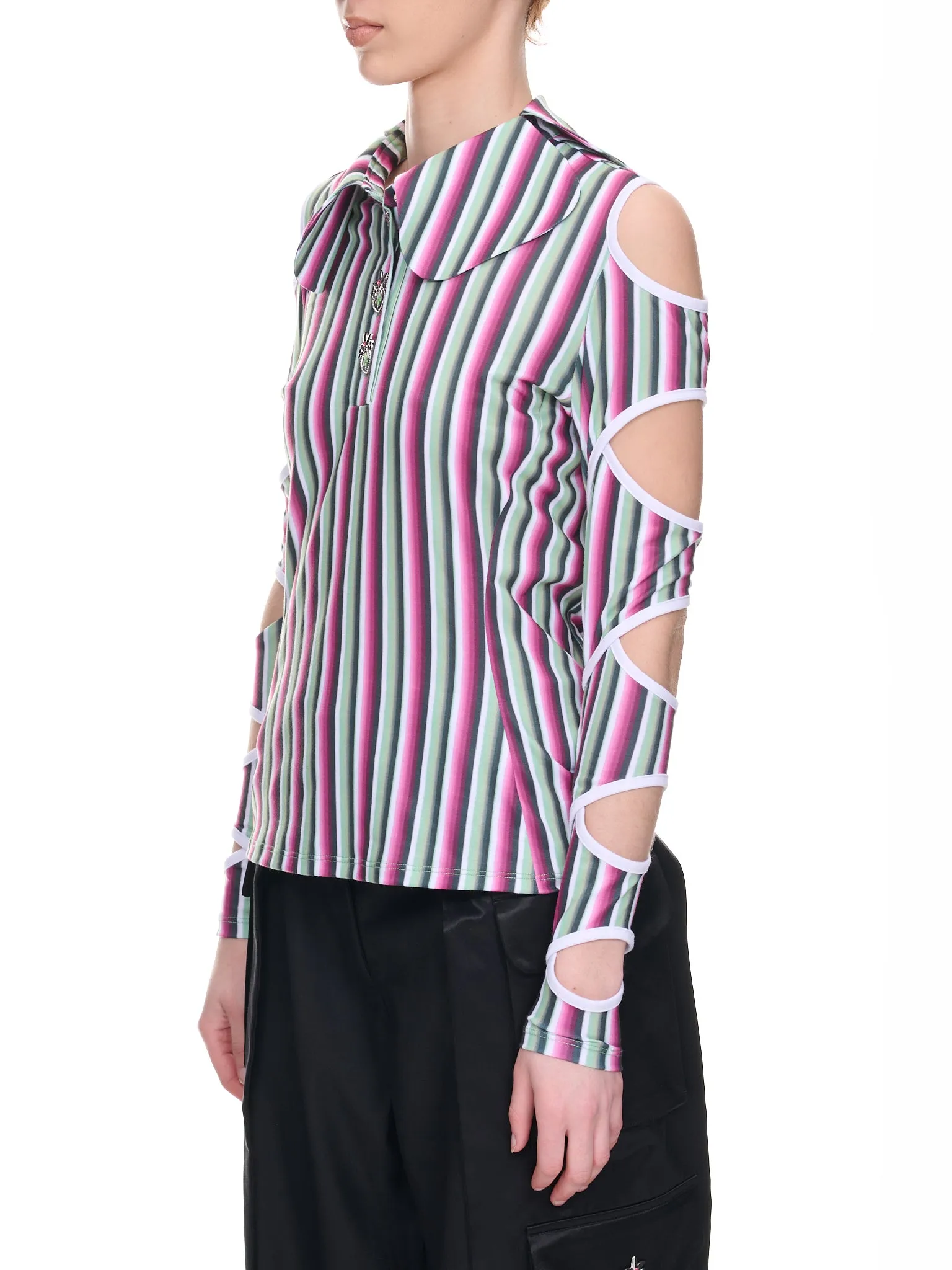 Rattler Stripe Polo (2164-RATTLER-PINK-STRIPE-MULTI) sold by lorenzo product image thumbnail 2