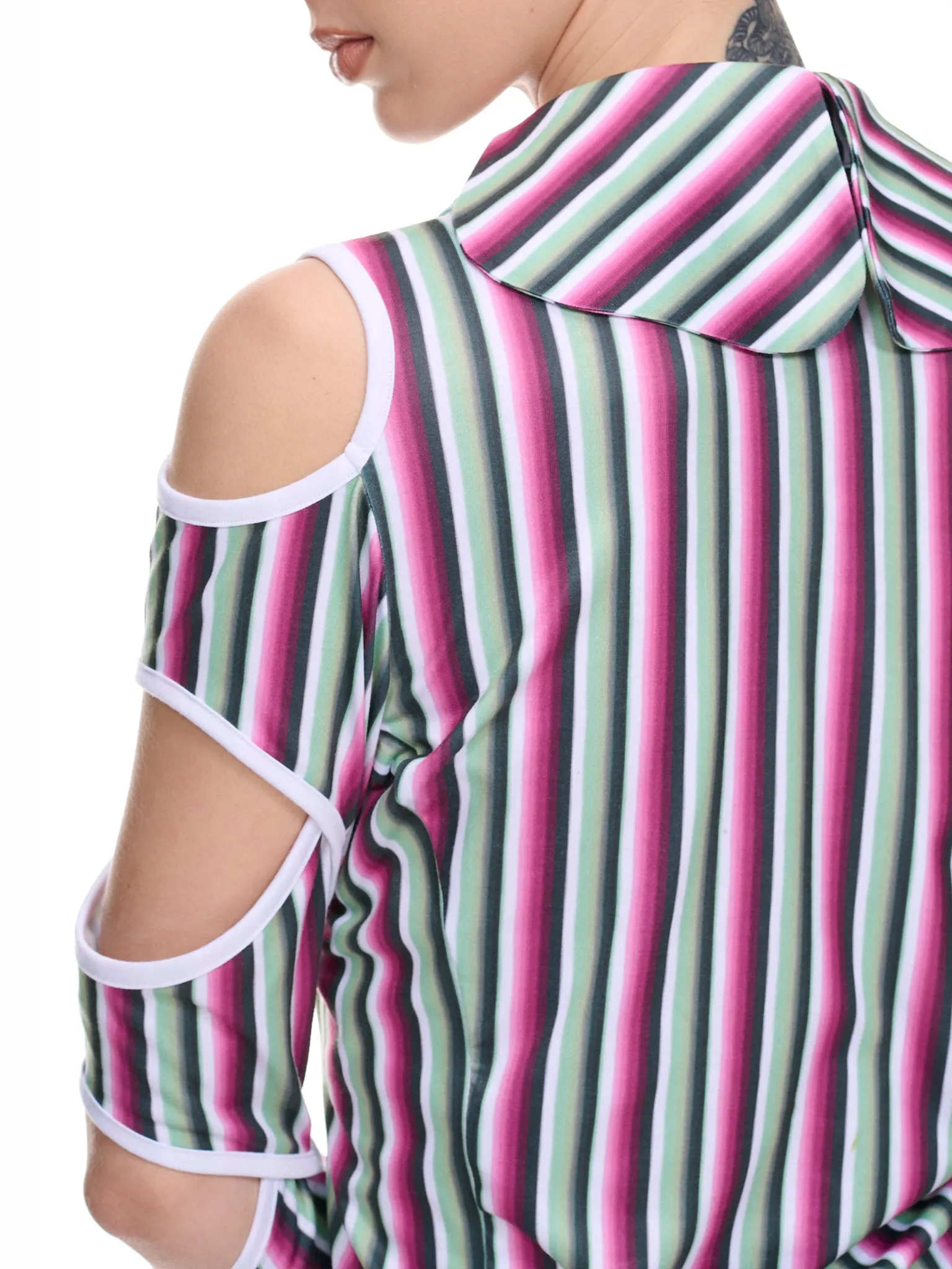 Rattler Stripe Polo (2164-RATTLER-PINK-STRIPE-MULTI) sold by lorenzo product image thumbnail 5
