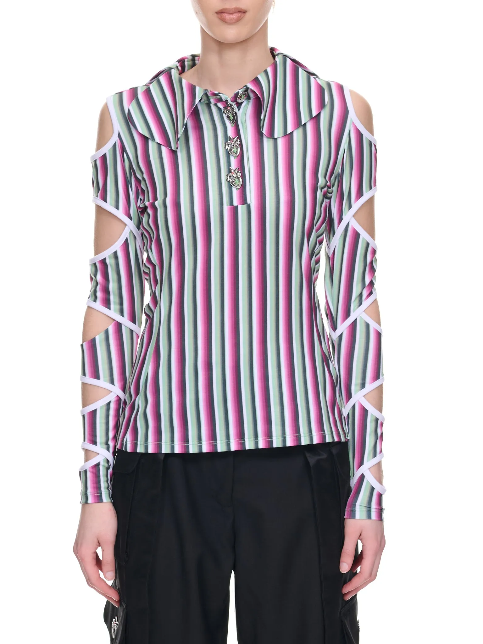 Rattler Stripe Polo (2164-RATTLER-PINK-STRIPE-MULTI) sold by lorenzo
