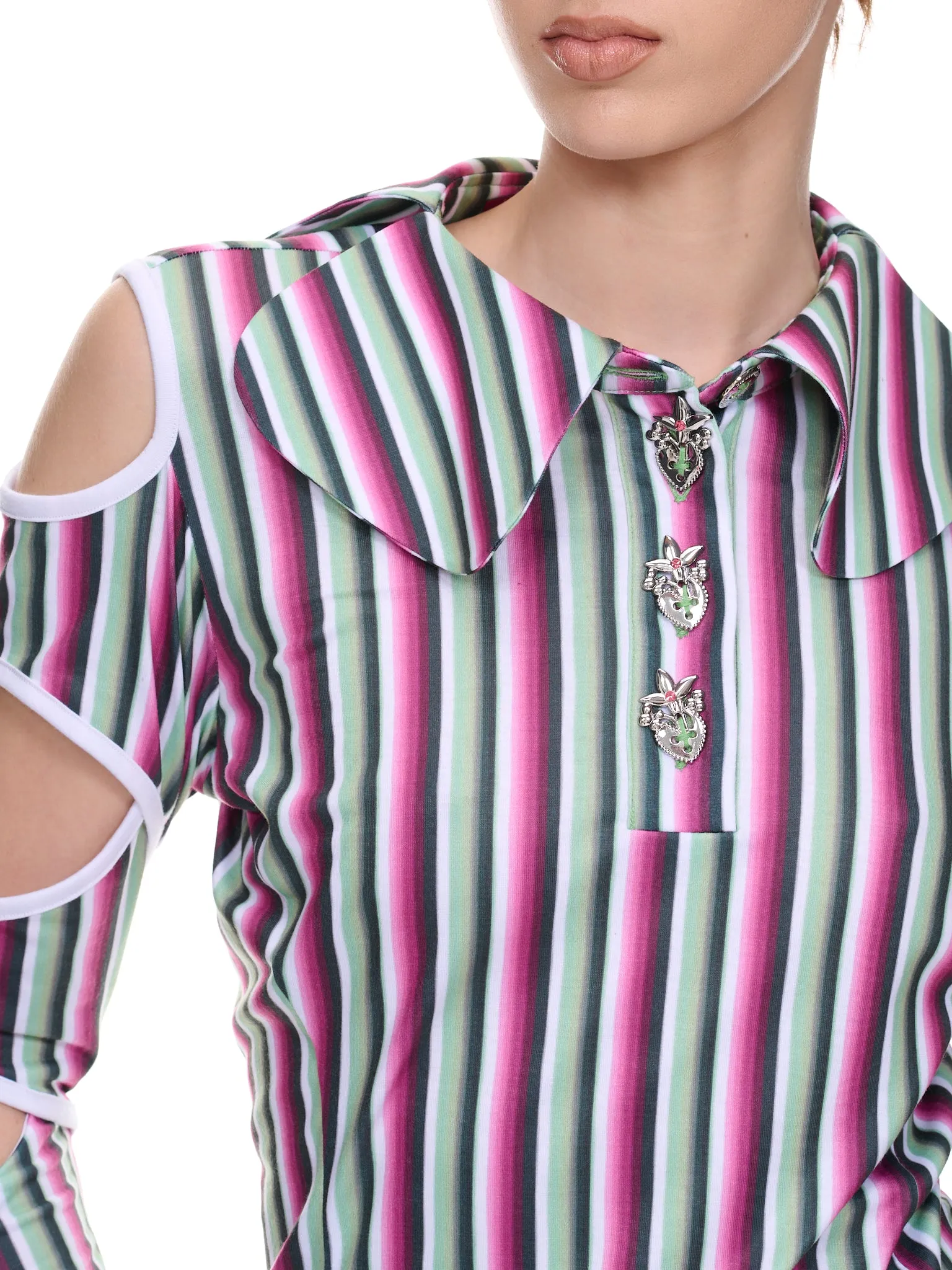 Rattler Stripe Polo (2164-RATTLER-PINK-STRIPE-MULTI) sold by lorenzo product image thumbnail 4