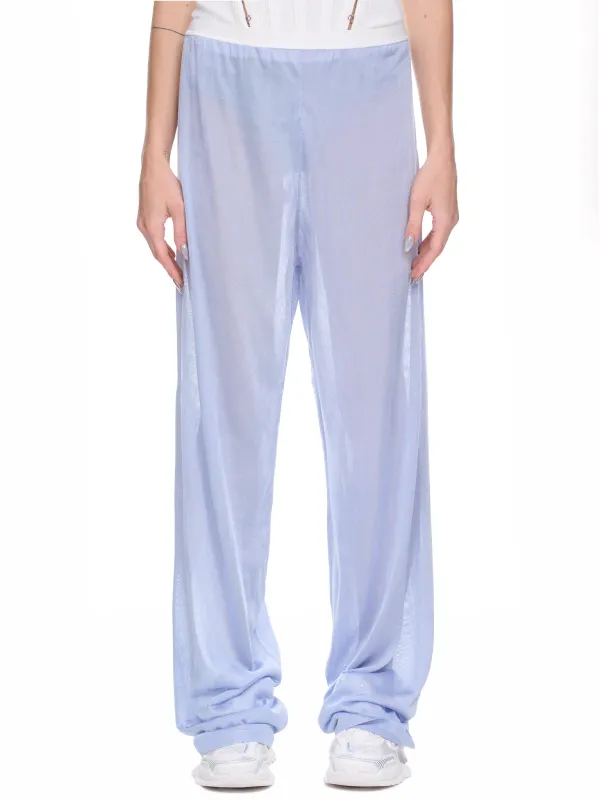 Metallic Knit Pants (S51KA0577-S18201-488-LIGHT-BLU) sold by lorenzo