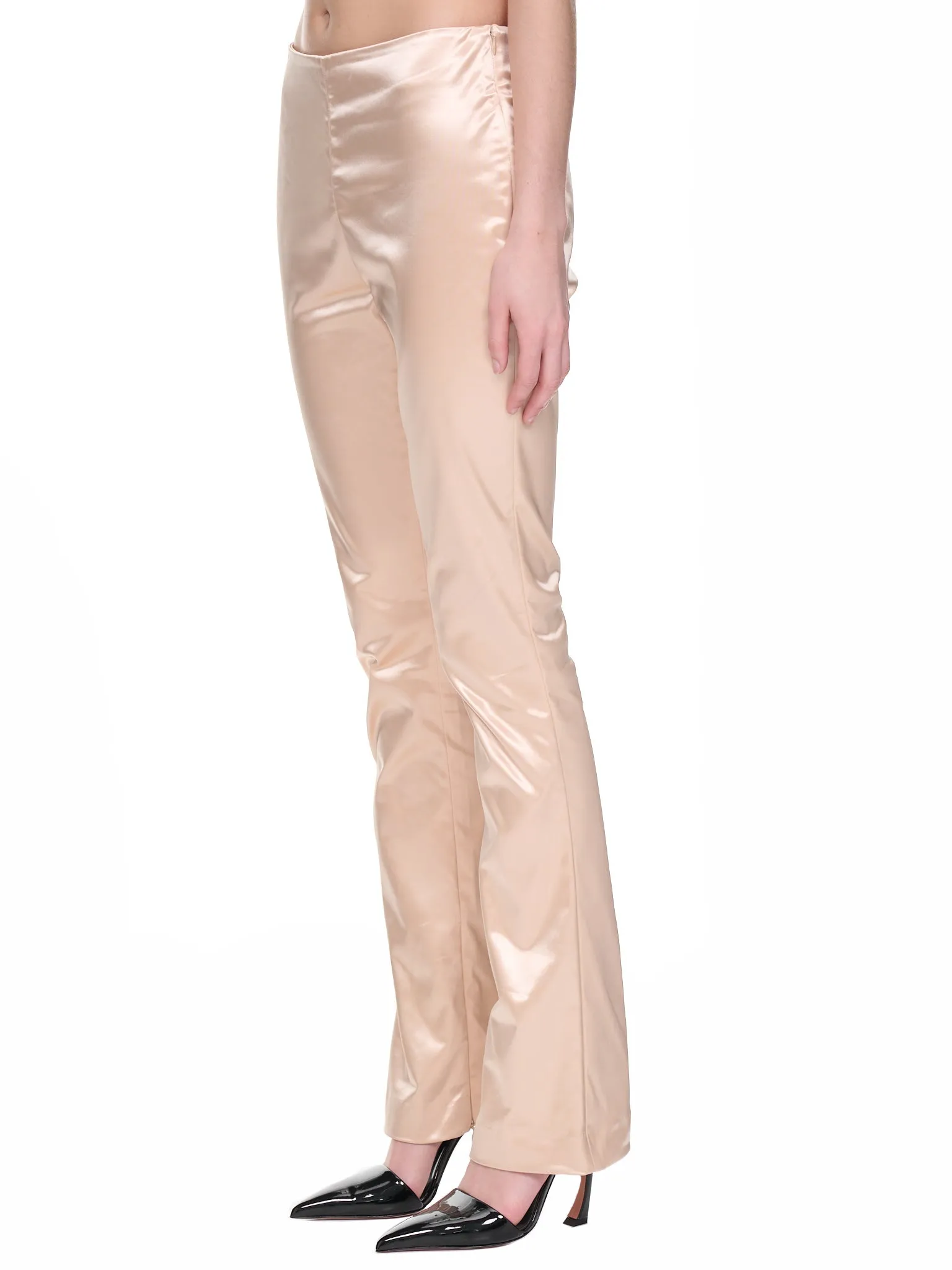 Satin Trousers (TROU000985-CHAMPAGNE-BEIGE) sold by lorenzo product image thumbnail 2