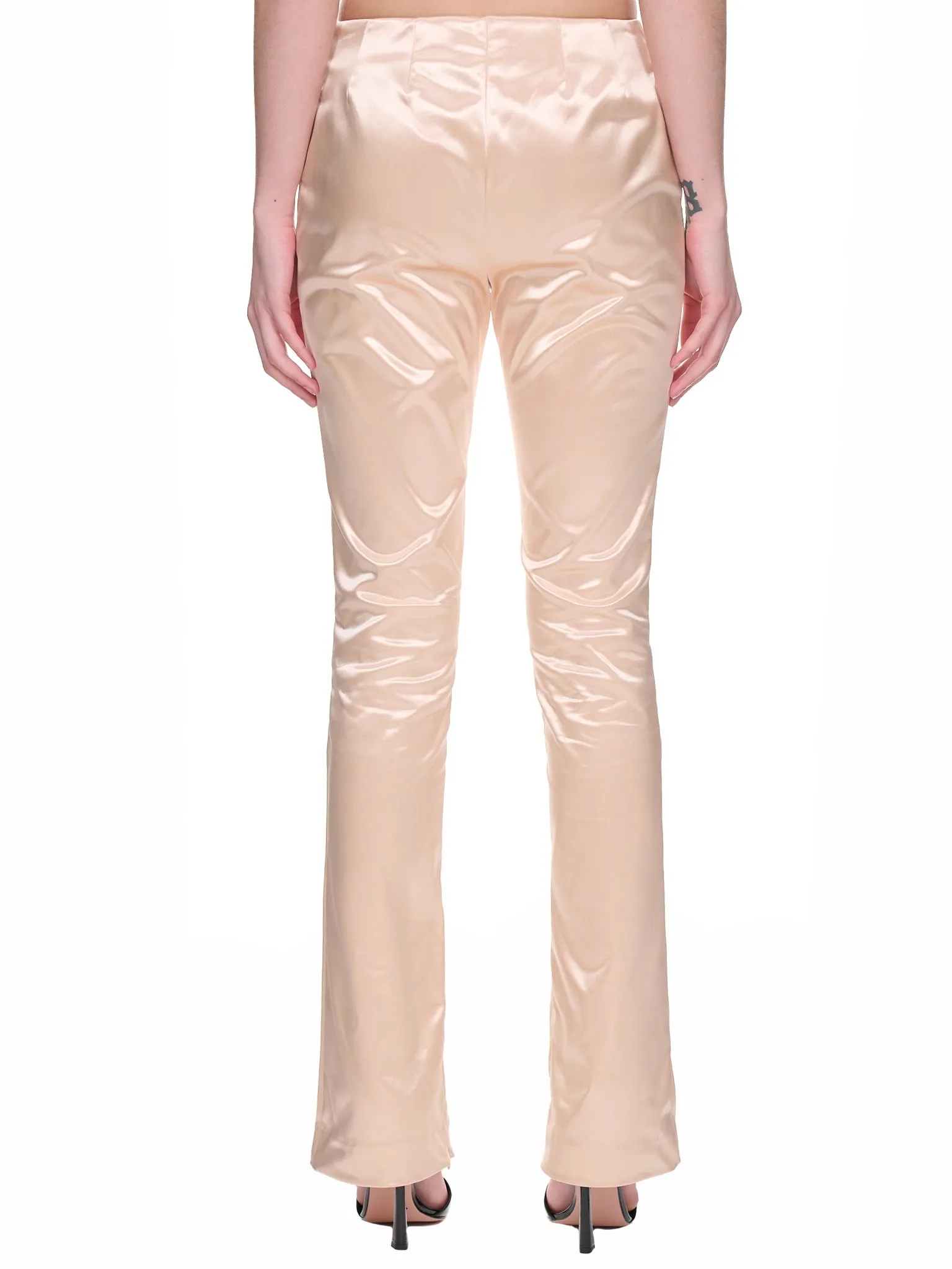 Satin Trousers (TROU000985-CHAMPAGNE-BEIGE) sold by lorenzo product image thumbnail 3