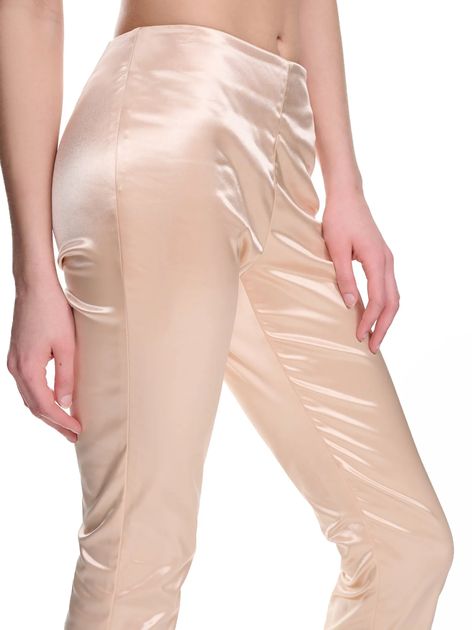 Satin Trousers (TROU000985-CHAMPAGNE-BEIGE) sold by lorenzo product image thumbnail 5