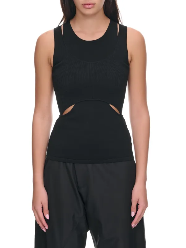Modular Tank Top (C7155R23-1000-BLACK) made by Dion Lee