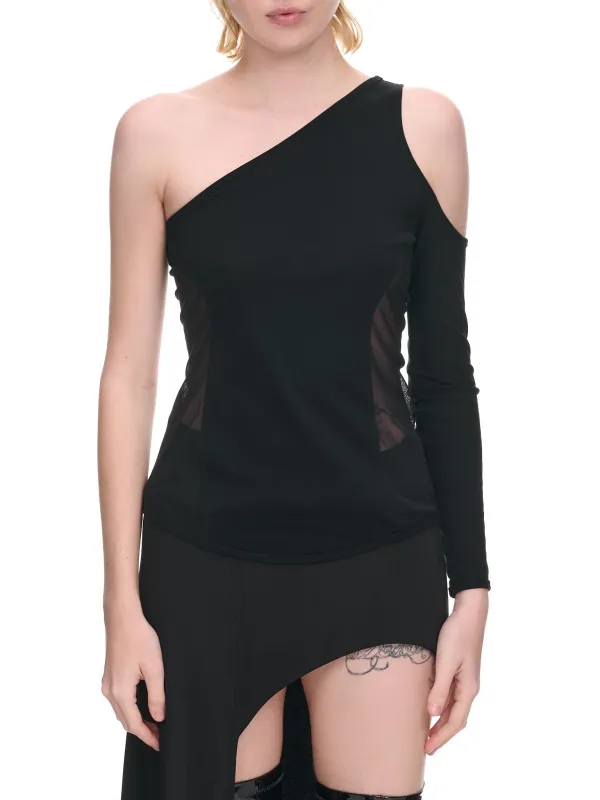 Figure Mesh Top (IM36JK704-15-BLACK) sold by lorenzo