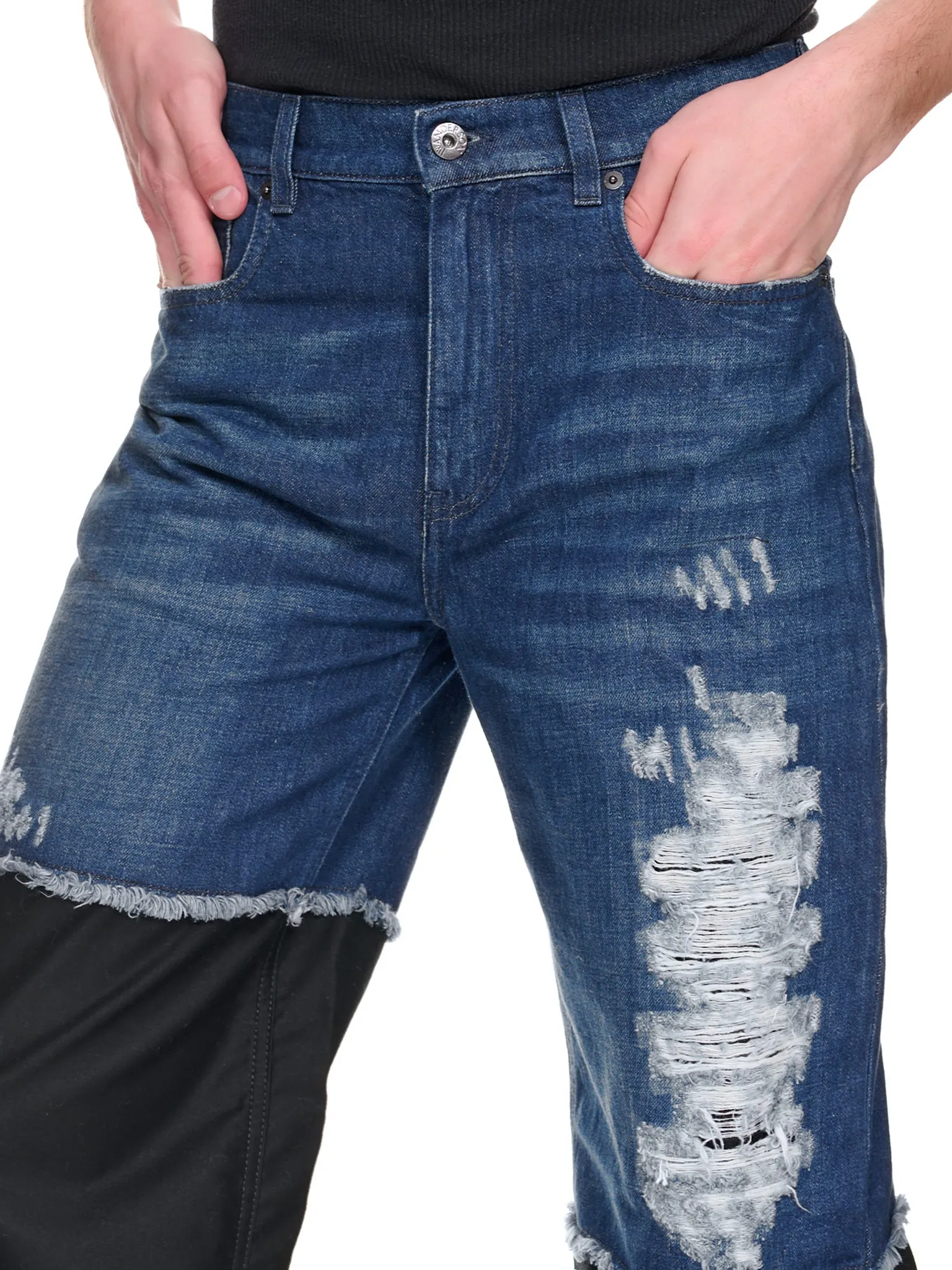 Distressed Denim Pants (DT0055-PG1164-738-DARK-BLUE) sold by lorenzo product image thumbnail 5
