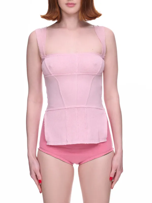 Knit Corset Top (TO05843114-1211-LIGHT-PINK) sold by lorenzo