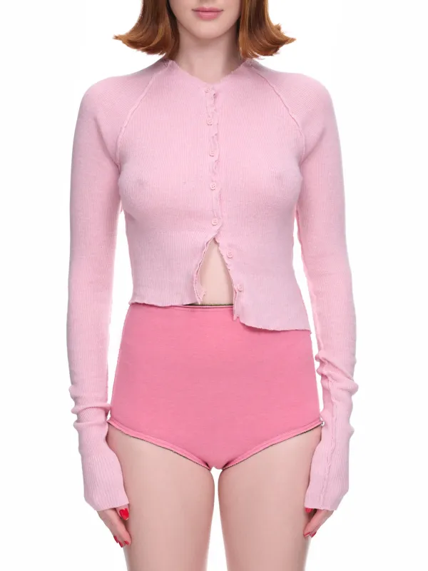 Rib Knit Cardigan (TO03843211-1211-LIGHT-PINK) sold by lorenzo