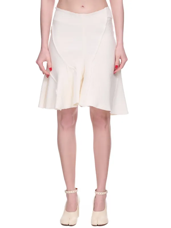 Rib Knit Skirt (SK02843105-0105-OFFWHITE) sold by lorenzo
