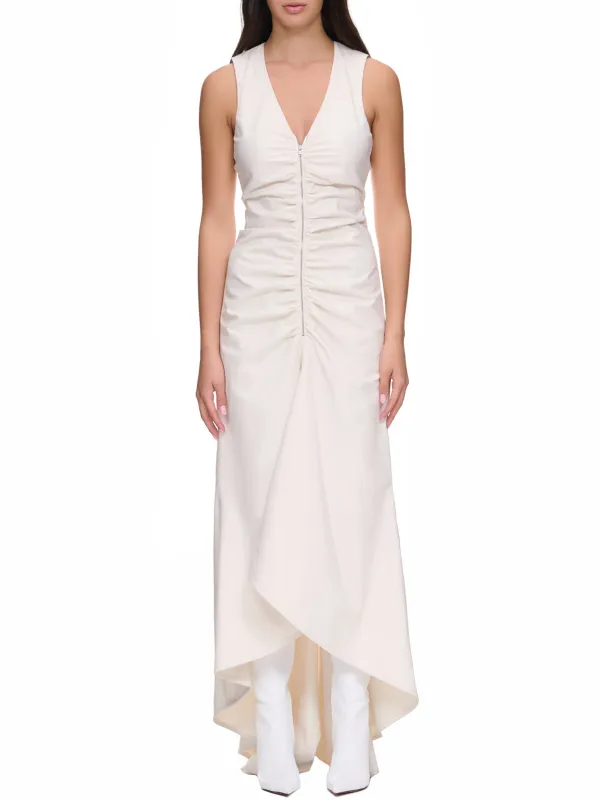 Ruched Dress (SS23D32-IVORY) sold by lorenzo