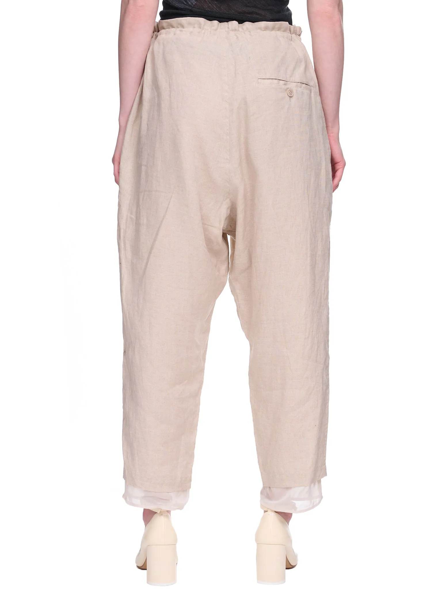 Layered Tulle Trousers (YI-P03-829-OFF-WHITE) sold by lorenzo product image thumbnail 3